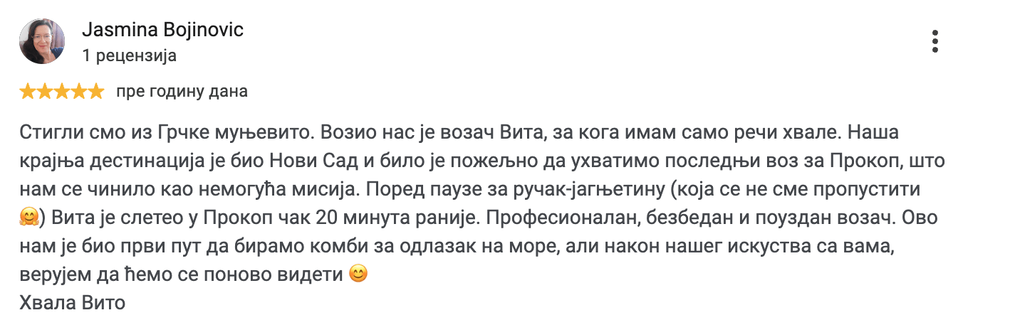 Jasmina Bojinovic Dream Team Travel iskustva