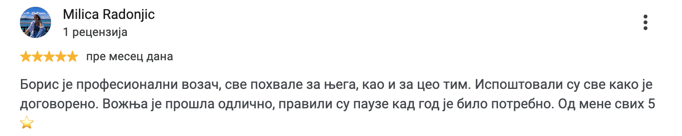 Milica Radonjic Dream Team Travel iskustvo