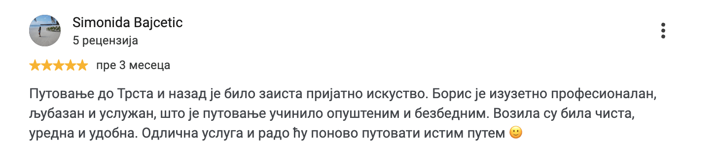 Simonida Bajcetic Dream Team Travel iskustvo